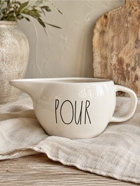 Rae Dunn‎ Gravy Boat “Pour” LL Farmhouse Dining Kitchen Home Decor